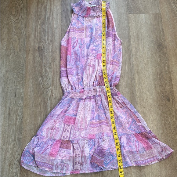 Fate Pink Purple Paisley Mini Dress - Picture 7 of 9